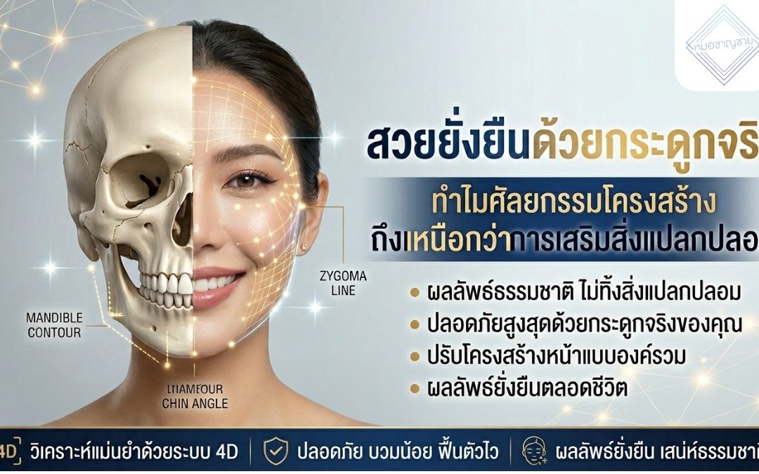 ศัลยกรรมโครงหน้าโดยใช้วิธีปรับแต่งกระดูกจริง
